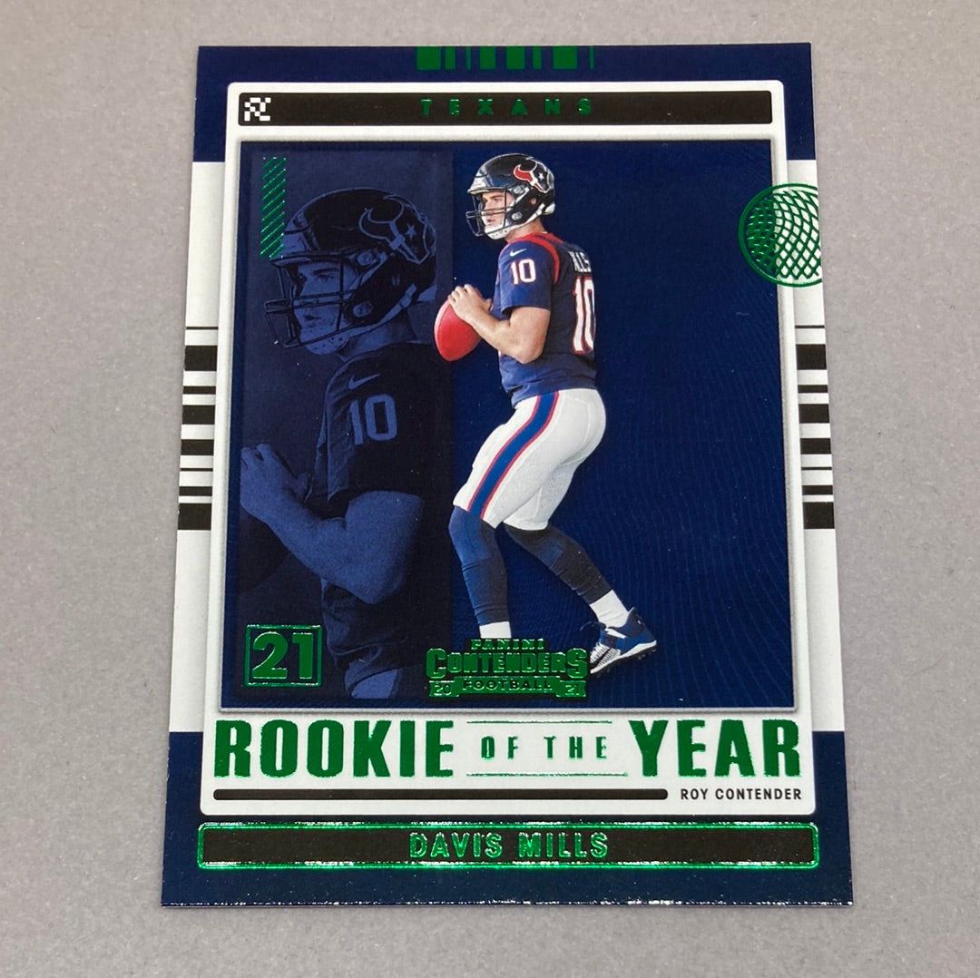 2021 Panini Contenders Davis Mills Rookie of the Year Rookie Card Panini