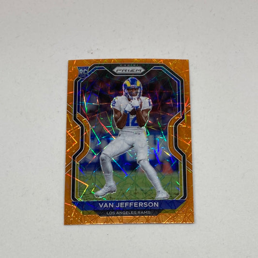 2020 Panini Prizm Van Jefferson Orange Laser Rookie Card Panini