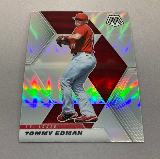 2021 Panini Mosaic Tommy Edman Silver Prizm Baseball Card Panini