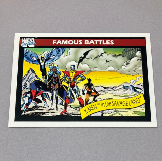 1990 Impel Marvel Famous Battles X-Men in the Savage Land Trading Card Impel