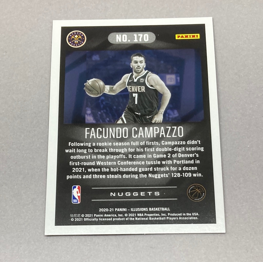 2020-21 Panini Illusions Facundo Campazzo Rookie Card Panini