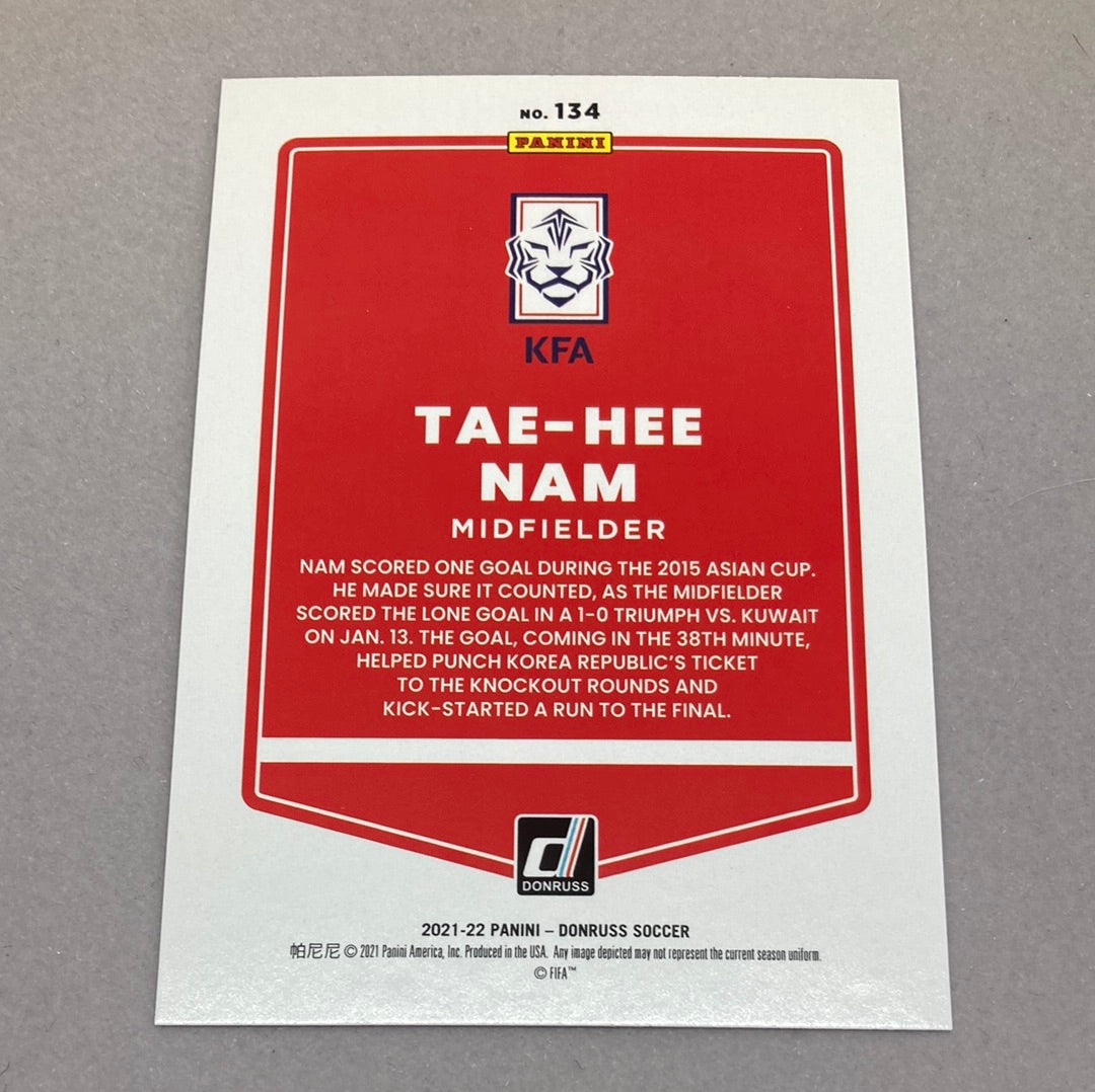 2021-22 Panini Donruss Tae-Hee Nam Rookie Soccer Card Panini