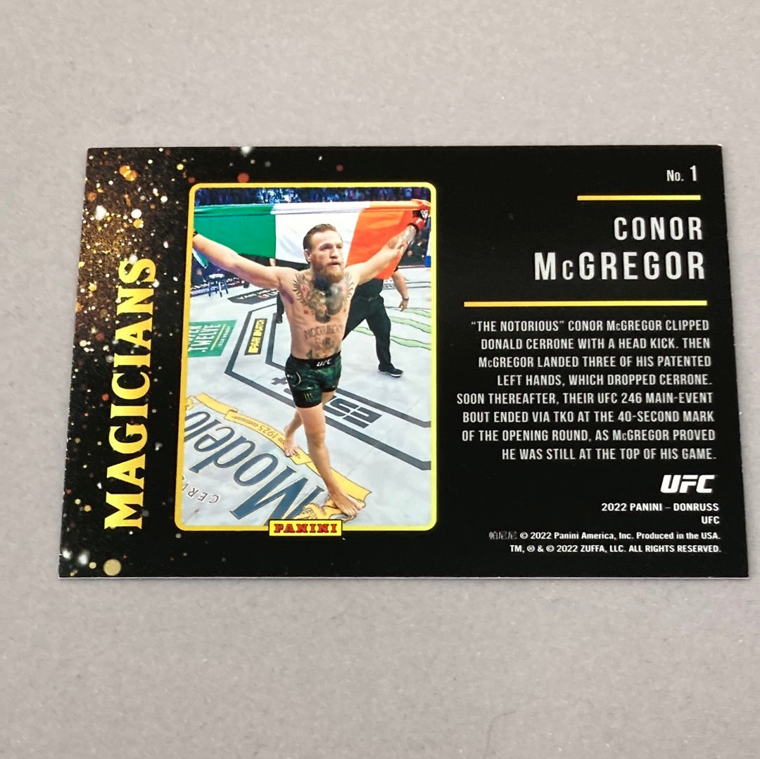 2022 Panini Donruss Conor McGregor Magicians UFC Card Panini