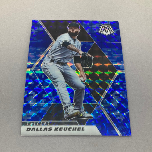 2021 Panini Mosaic Dallas Keuchel Blue Mosaic Baseball Card Panini