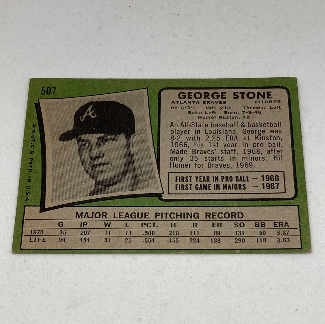 1971 Topps George Stone Baseball Card Topps