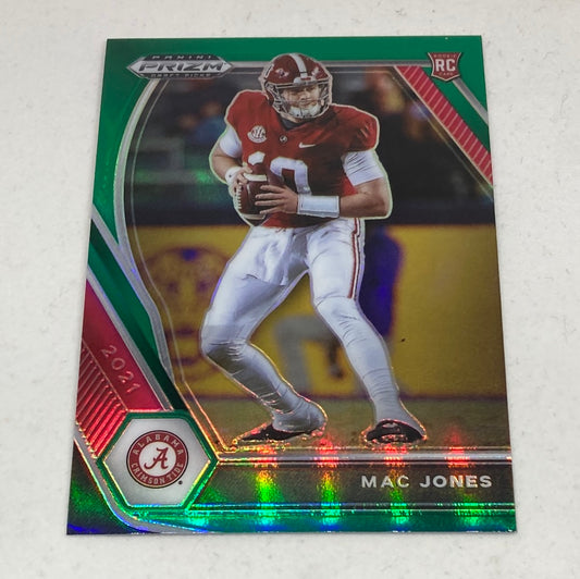 2021 Panini Prizm Draft Picks Mac Jones Green Rookie Card Panini