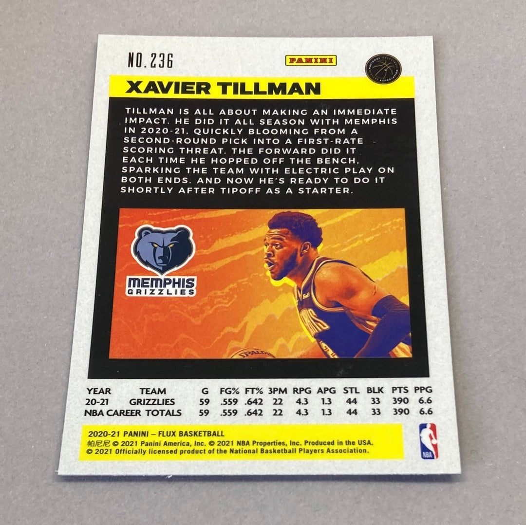 2020-21 Panini Flux Xavier Tillman Rookie Card Panini