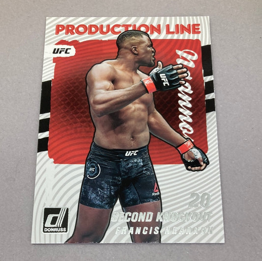 2022 Panini Donruss Francis Ngannou Production Line UFC Card Panini