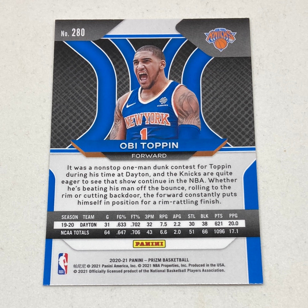 2020-21 Panini Prizm Obi Toppin Rookie Card Panini