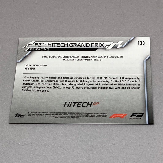 2020 Topps Chrome F2 HITECH Grand Prix Base #130 F1 Card - ChronicCards