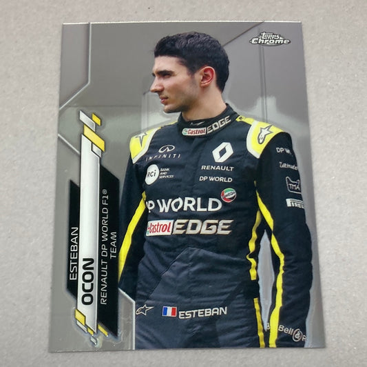 2020 Topps Chrome Esteban Ocon Base #183 F1 Card Topps