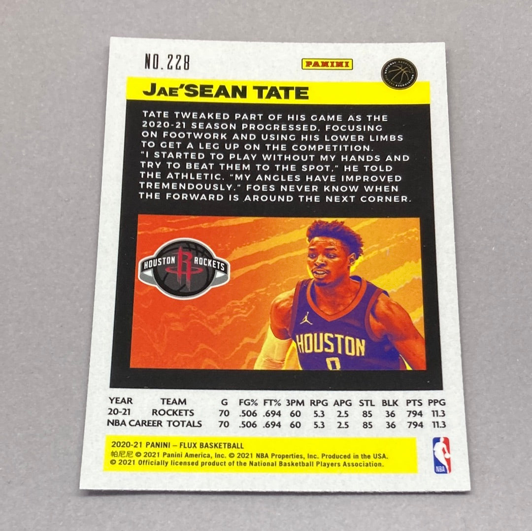 2020-21 Panini Flux Jae’Sean Tate Rookie Card Panini