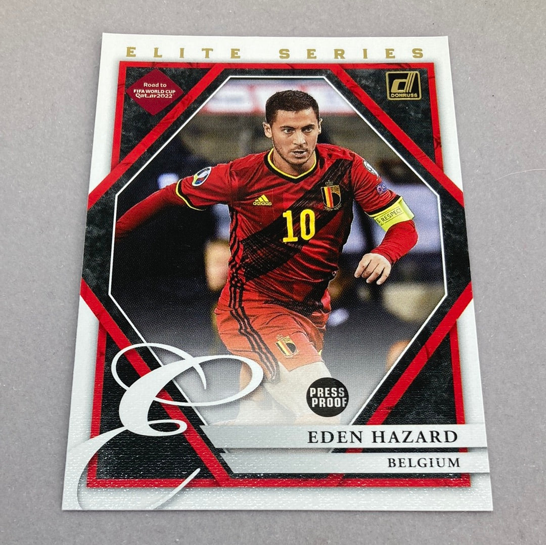 2021-22 Panini Donruss Eden Hazard Press Proof Elite Series Rookie Soccer Card Panini