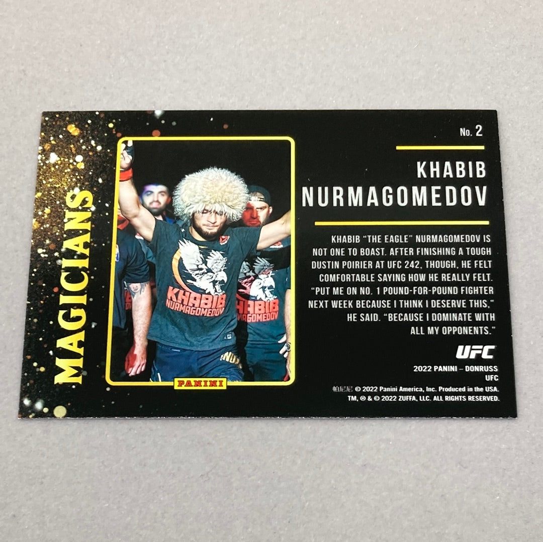 2022 Panini Donruss Khabib Nurmagomedov Magicians UFC Card Panini