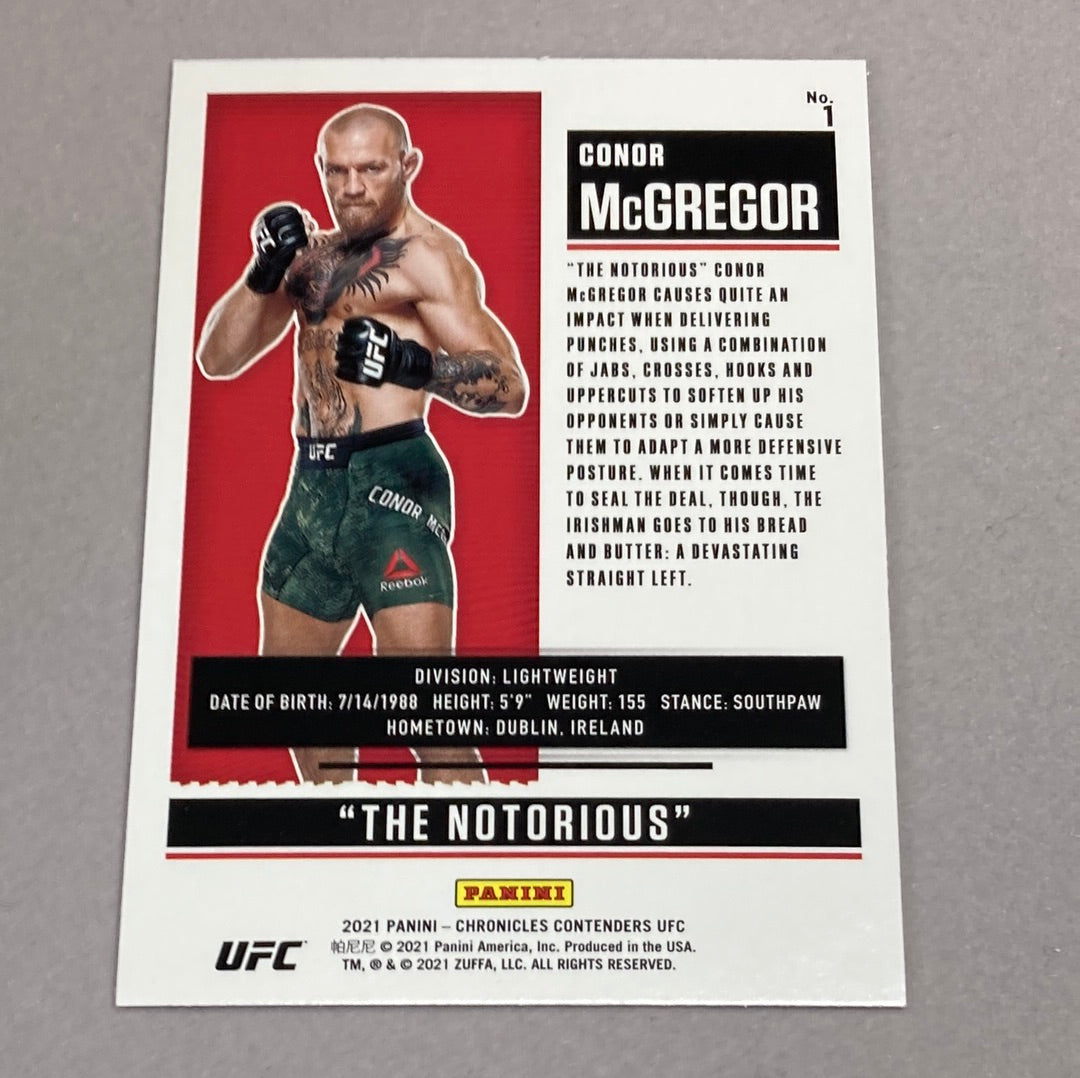 2021 Panini Chronicles Contenders Conor McGregor UFC Card Panini