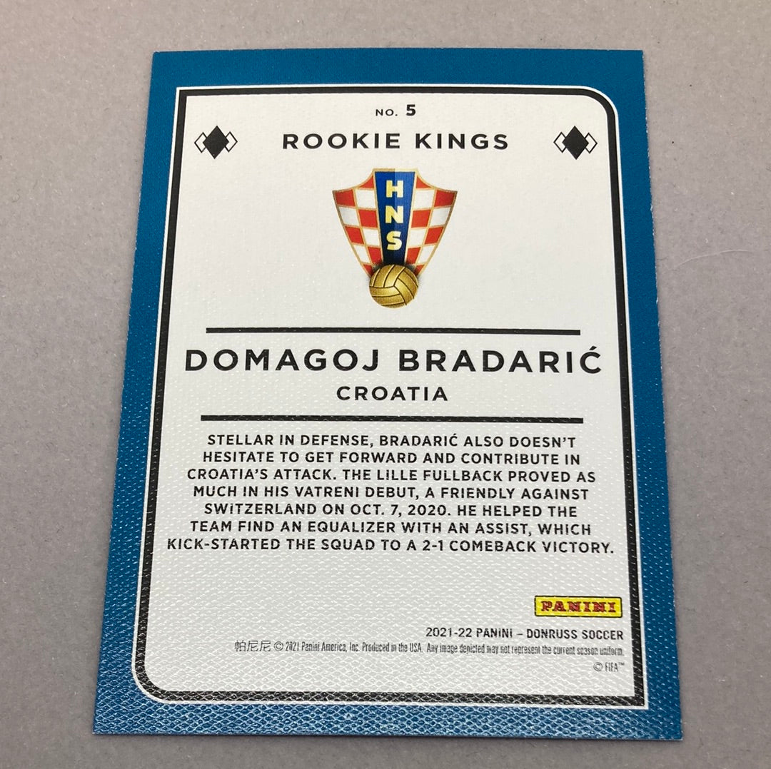 2021-22 Panini Donruss Domagoj Bradaric Rookie Kings Soccer Card Panini