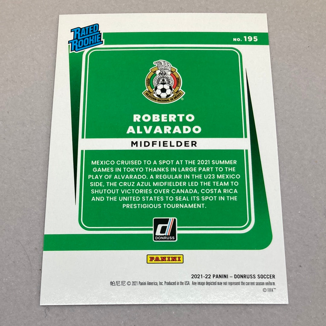 2021-22 Panini Donruss Roberto Alvarado Rated Rookie Soccer Card Panini