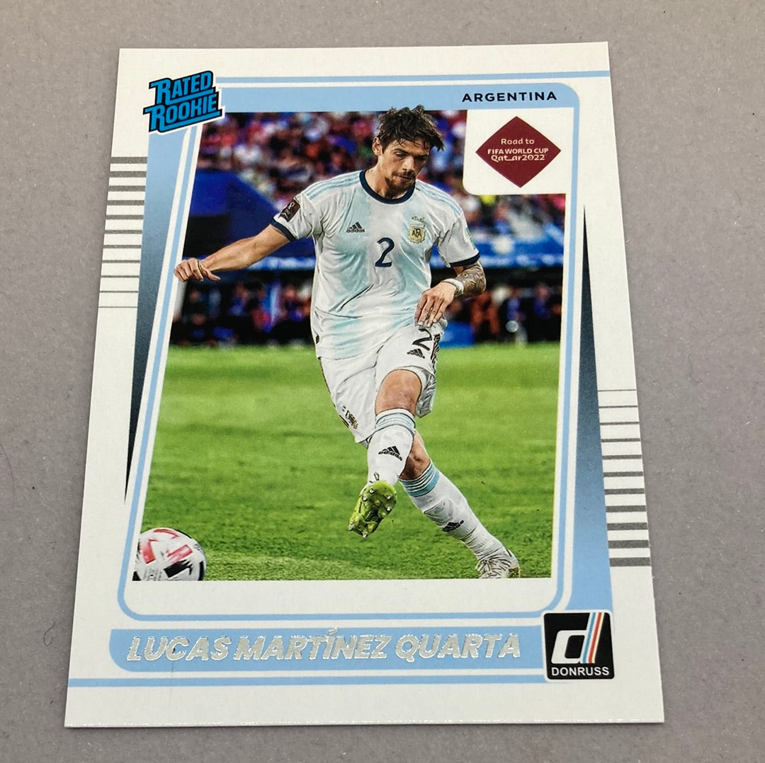 2021-22 Panini Donruss Lucas Martinez Quarta Rated Rookie Soccer Card Panini