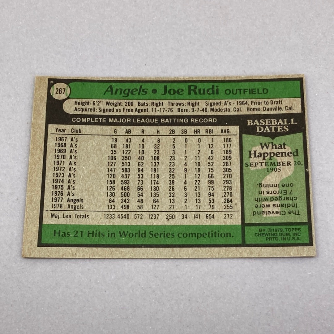 1979 Topps Joe Rudi #267 Baseball Card Topps