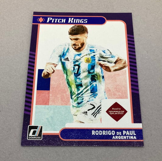 2021-22 Panini Donruss Rodrigo de Paul Pitch Kings Soccer Card Panini
