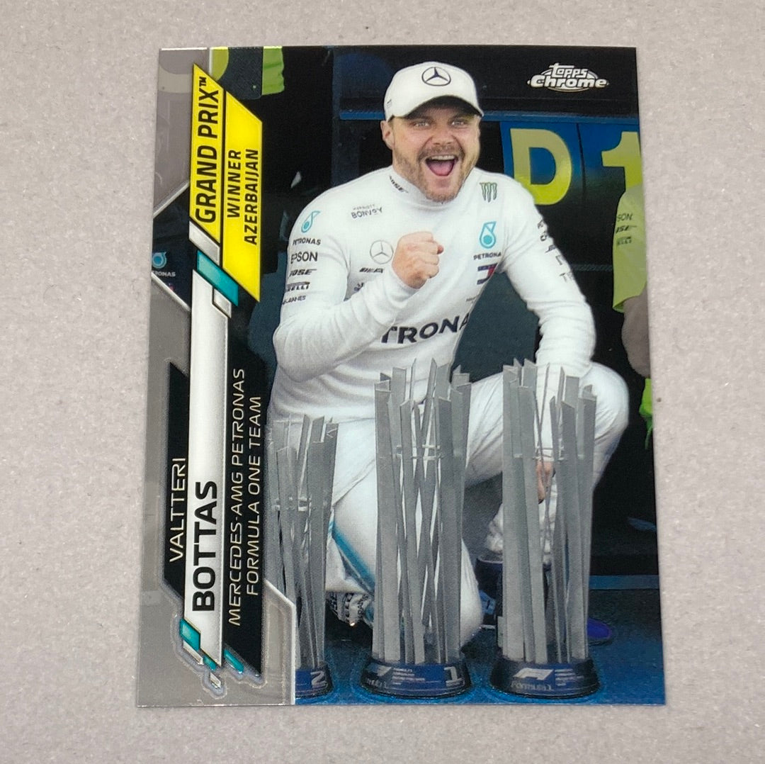 2020 Topps Chrome Valtteri Bottas Base #136 F1 Card Topps