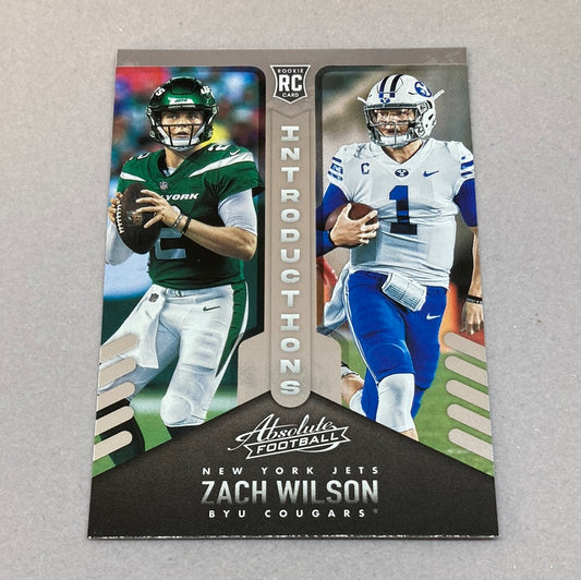 2021 Panini Absolute Zach Wilson Introductions Rookie Card Panini