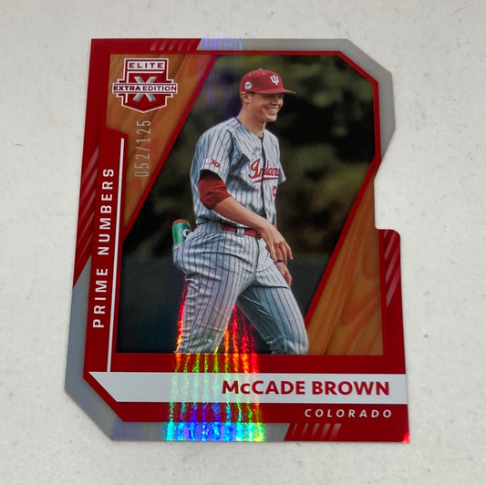 2021 Panini Elite Extra Edition McCade Brown 52/125 Baseball Card Panini
