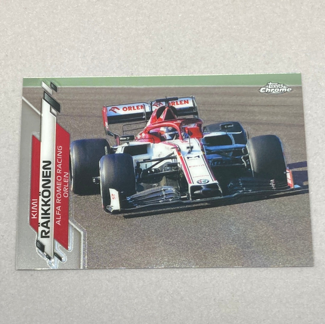 2020 Topps Chrome Kimi Raikkonen Base #35 F1 Card Topps