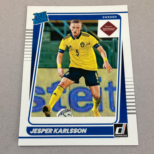 2021-22 Panini Donruss Jesper Karlsson Rated Rookie Soccer Card Panini
