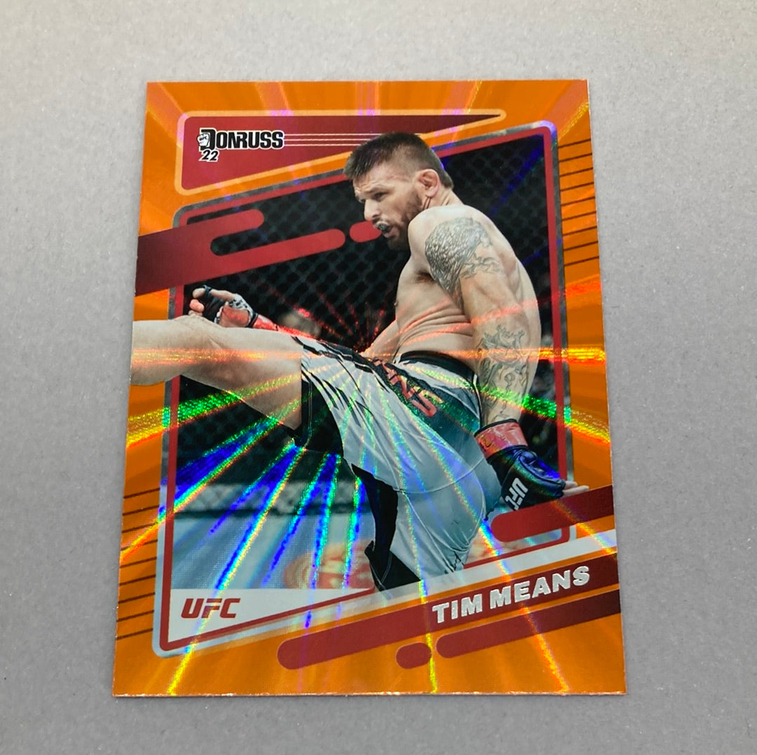 2022 Panini Donruss Tim Means Orange UFC Card Panini