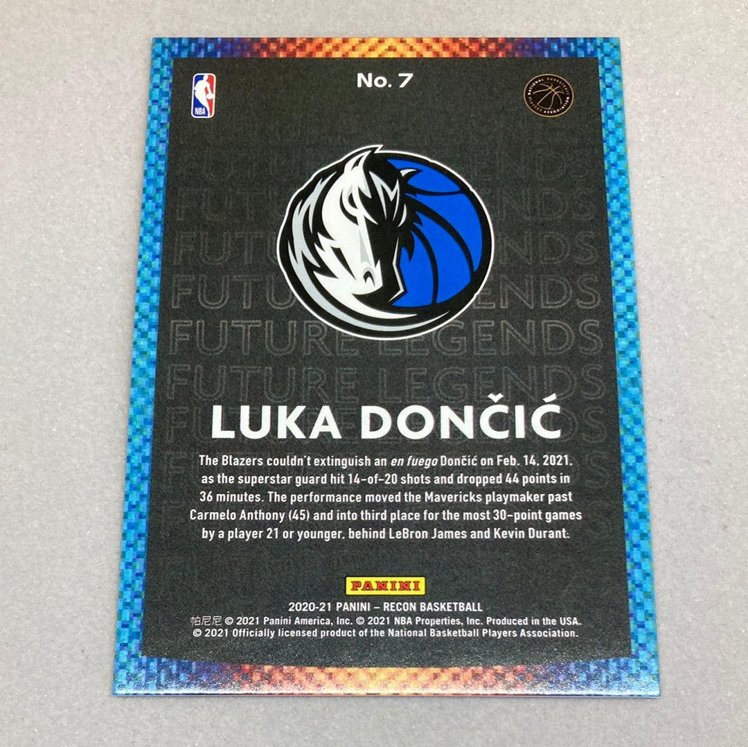 2020-21 Panini Recon Luka Doncic Future Legends Card Panini