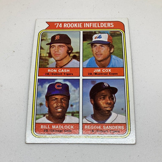 1974 Topps Rookie Infielders - Cash, Cox, Madlock, Sanders Topps