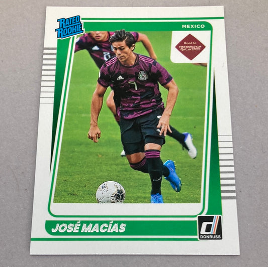 2021-22 Panini Donruss Jose Macias Rated Rookie Soccer Card Panini