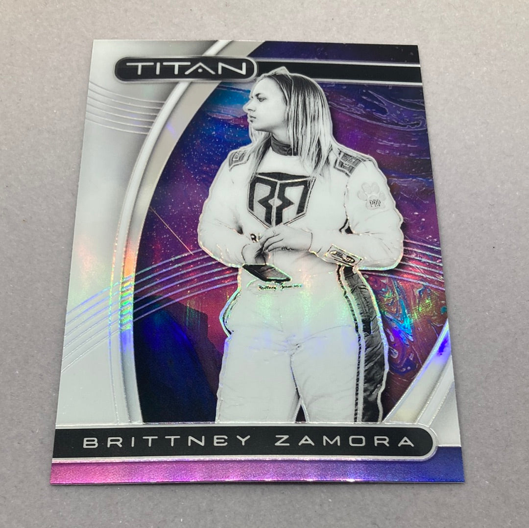 2021 Panini Chronicles Titan Brittney Zamora Nascar Card Panini