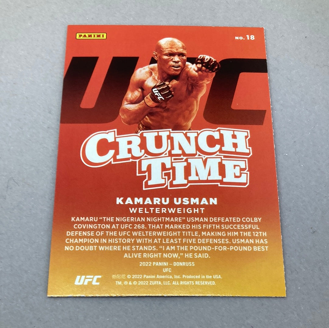 2022 Panini Donruss Kamaru Usman Crunch Time UFC Card Panini