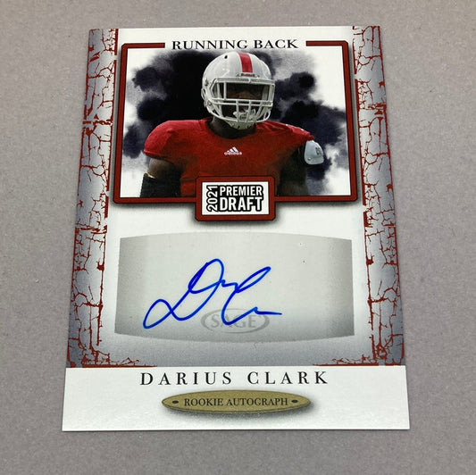 2021 Sage Premier Draft Darius Clark Autograph Card Sage