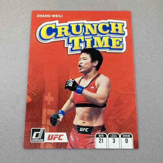 2022 Panini Donruss Zhang Weili Crunch Time UFC Card Panini