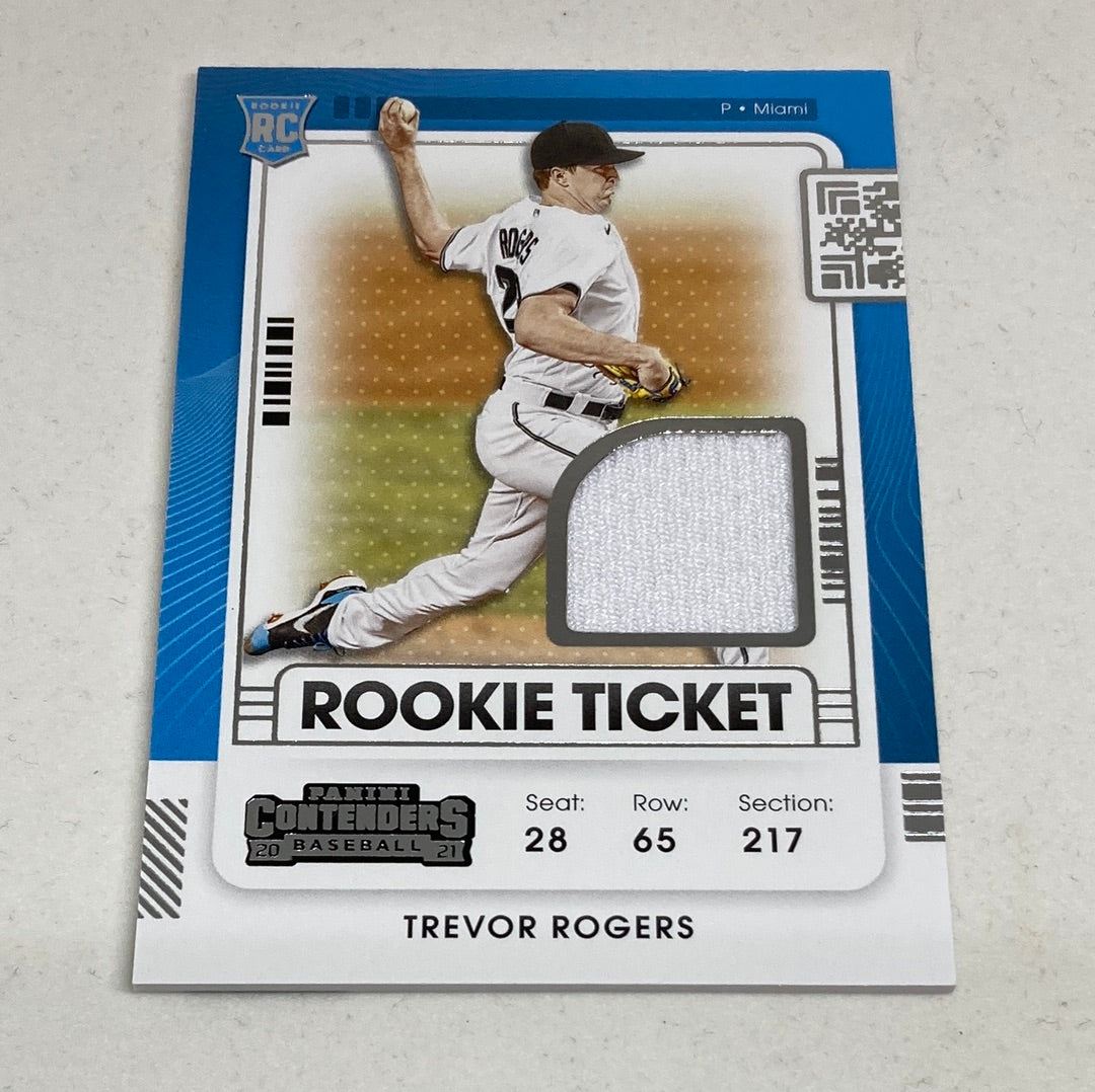 2021 Panini Contenders Trevor Roger’s Rookie Ticket Memorabilia Card Panini