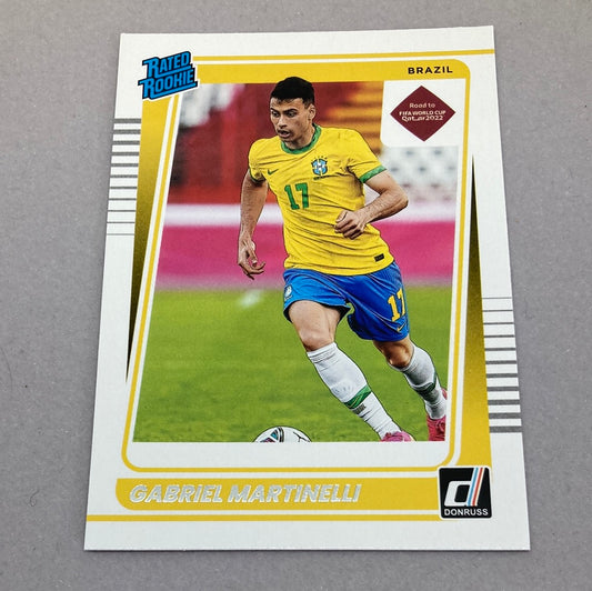 2021-22 Panini Donruss Gabriel Martinelli Rated Rookie Soccer Card Panini