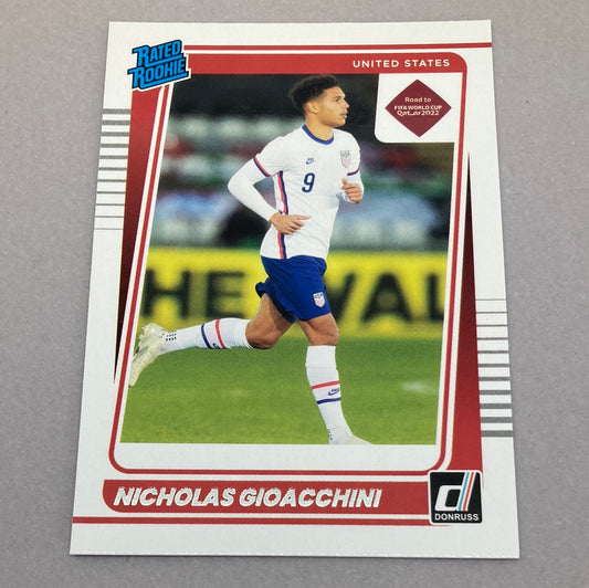 2021-22 Panini Donruss Nicholas Gioacchini Rated Rookie Soccer Card Panini