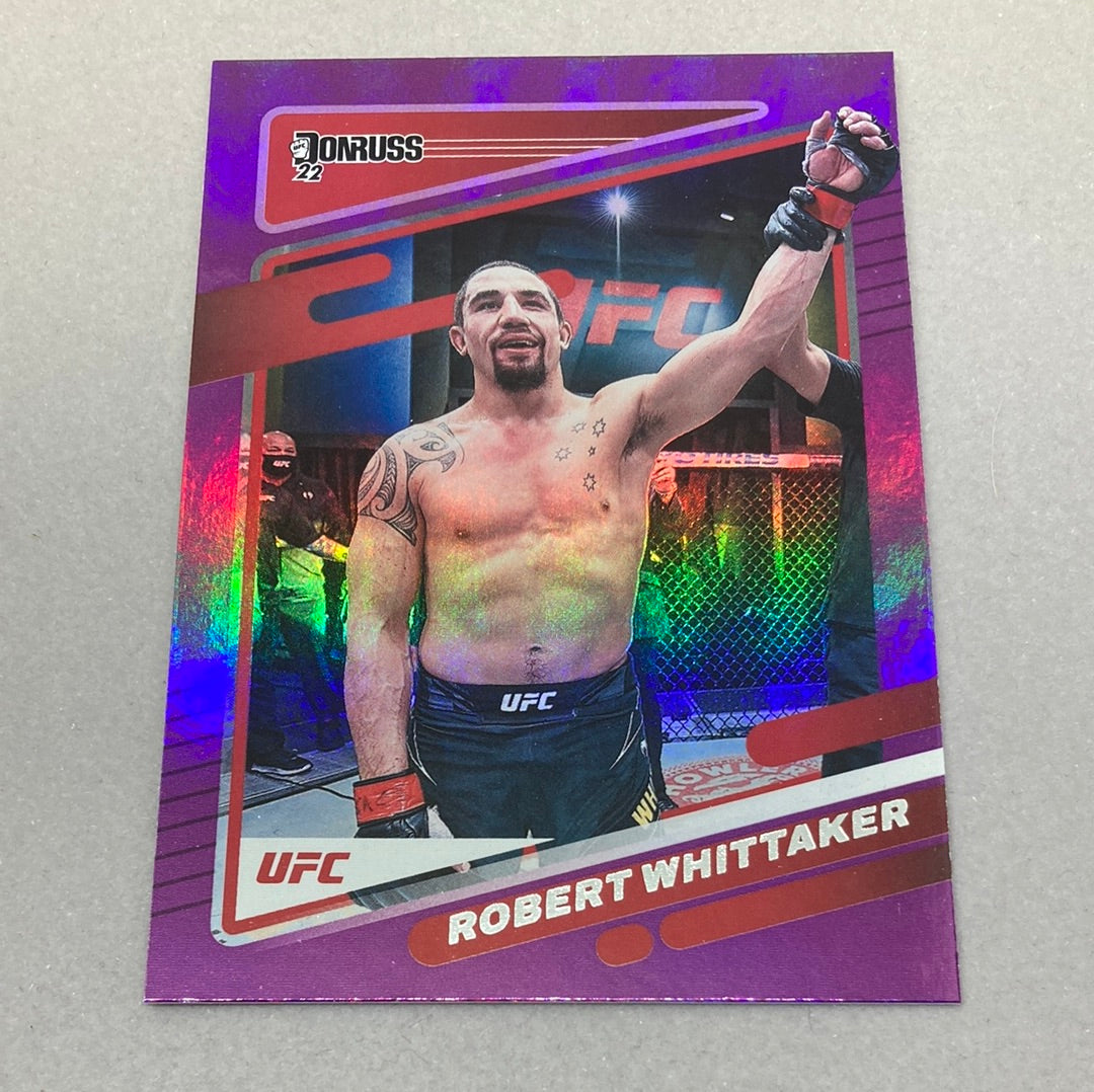 2022 Panini Donruss Robert Whittaker Purple UFC Card Panini