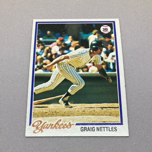 1978 Topps Baseball Graig Nettles Baseball Card Topps