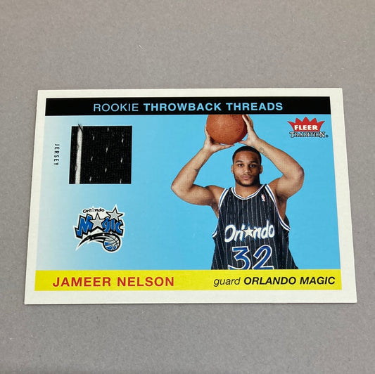 2004 Fleer Jameer Nelson Rookie Throwback Threads Fleer