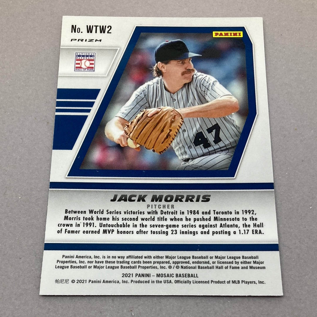 2021 Panini Mosaic Jack Morris Will to Win Silver Mosaic Baseball Card Panini