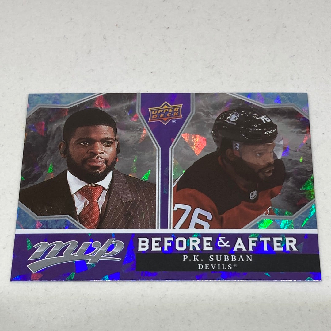 2021-22 Upper Deck MVP P.K. Subban Before & After Hockey Card Upper Deck