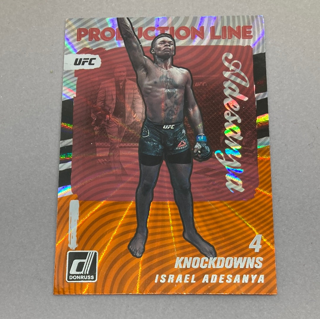 2022 Panini Donruss Israel Adesanya Production Line UFC Card Panini