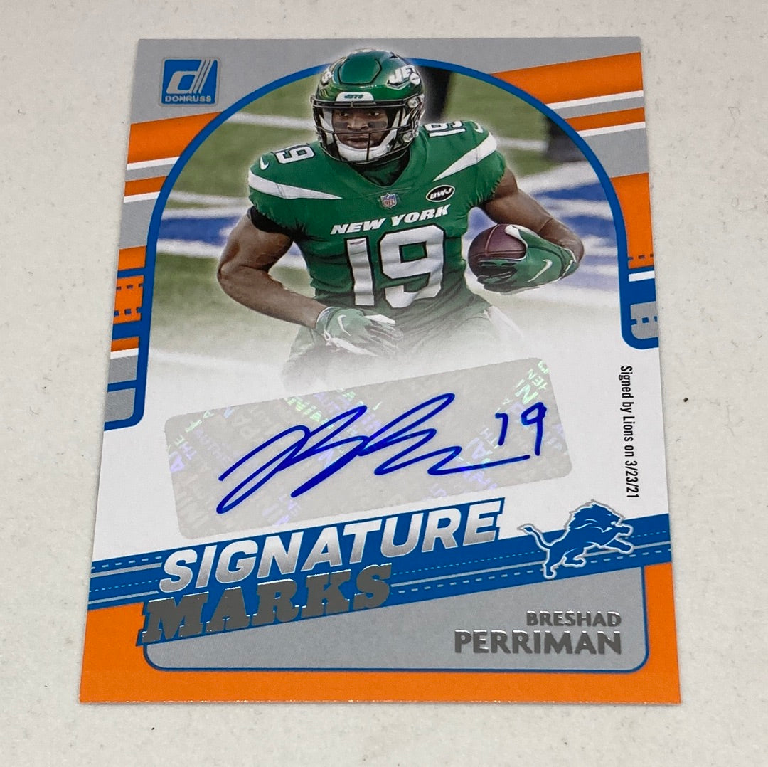 2021 Panini Donruss Breshad Perriman Autograph Football Card Panini