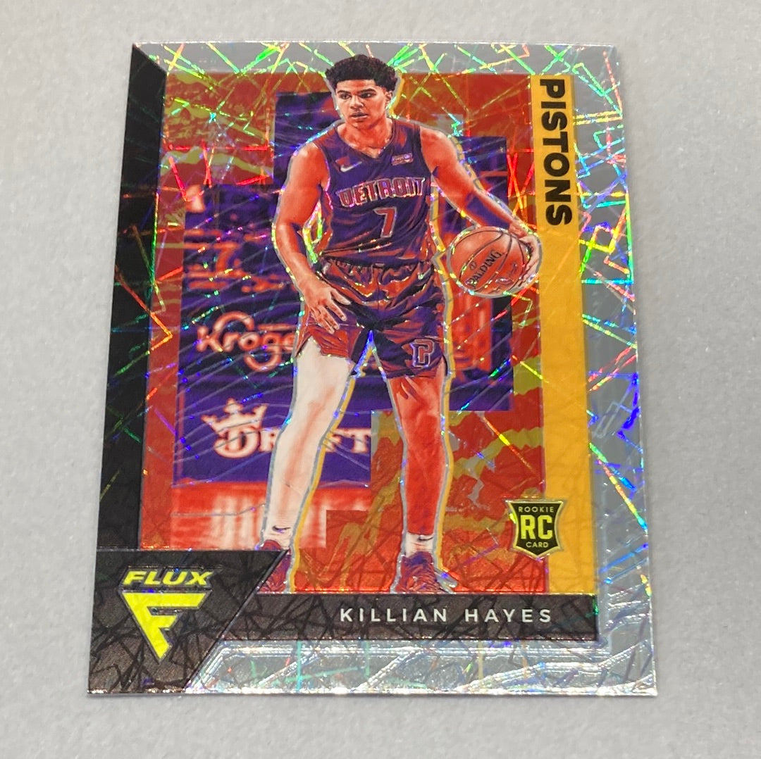 2020-21 Panini Flux Killian Hayes Silver Mojo Prizm Rookie Card Panini