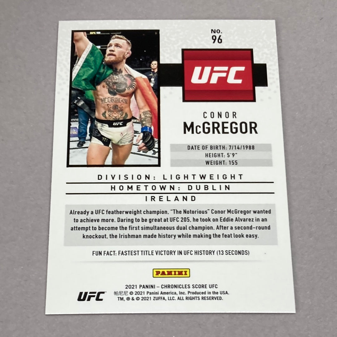 2021 Panini Chronicles Score Conor McGregor UFC Card Panini