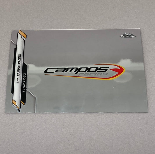 2020 Topps Chrome F2 Campos Racing Base #132 F1 Card Topps
